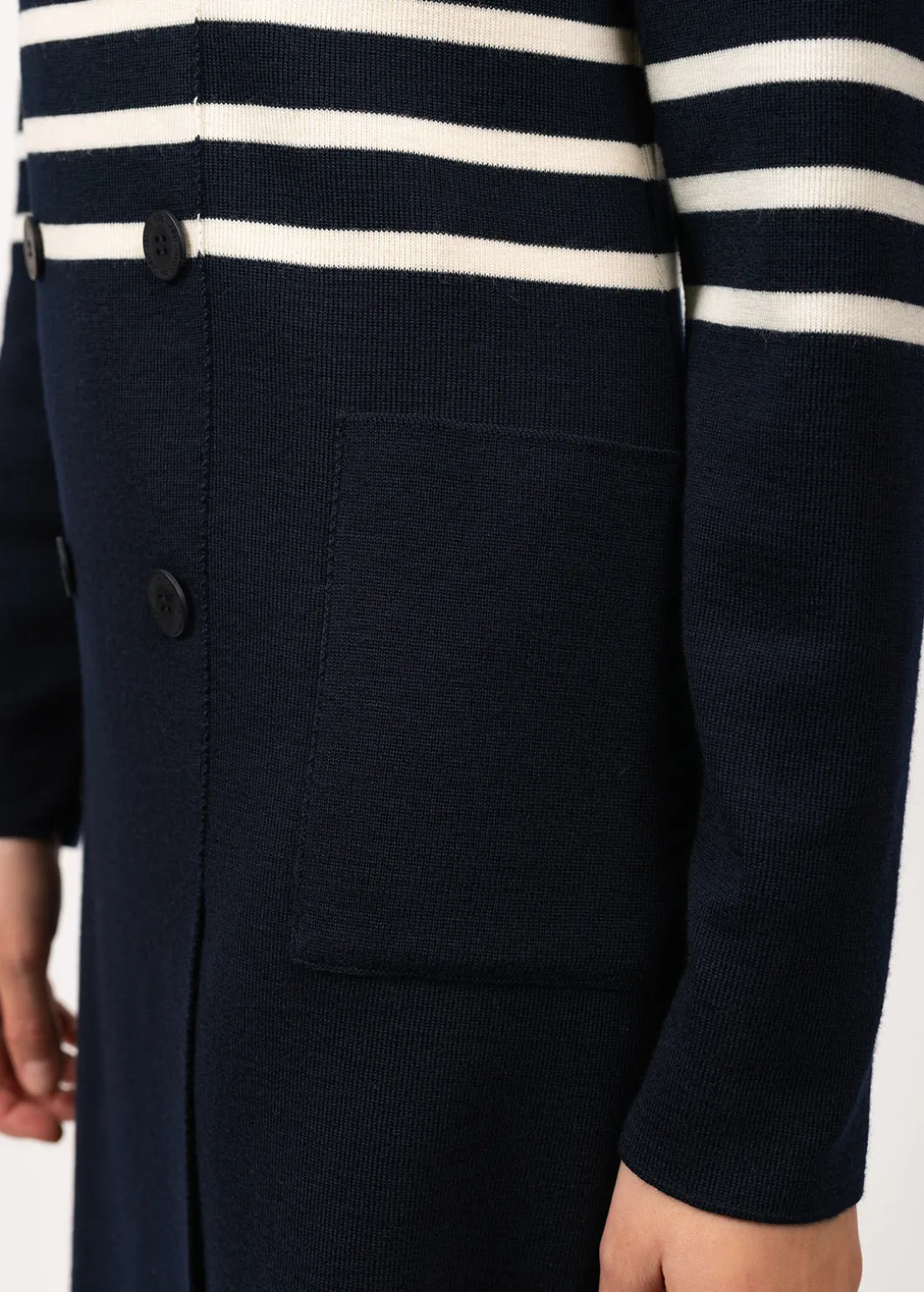 Robe rayée en laine Royale